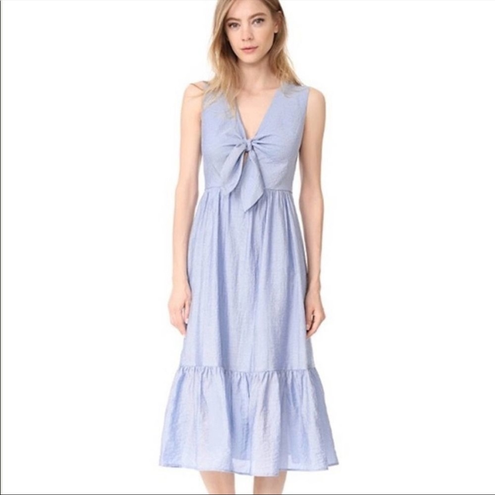 Shoshanna tie front midi dress